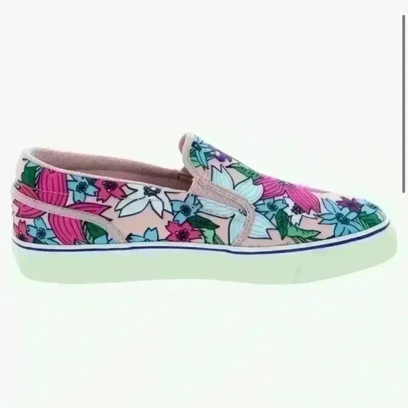 Nike Toki Aloha Pink Floral Slip-On Sneaker 7 Boardwalk Chic Coastal Sporty Vaca - Picture 1 of 16